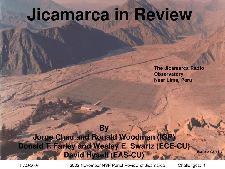 jicamarca in review