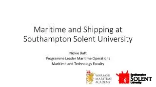 Maritime and Shipping at Southampton Solent University