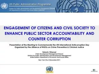 Presentation at the Meeting to Commemorate the UN International Anticorruption Day
