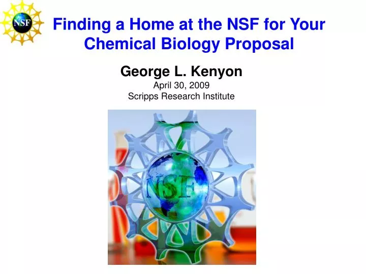 finding a home at the nsf for your chemical biology proposal