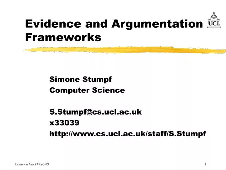 evidence and argumentation frameworks