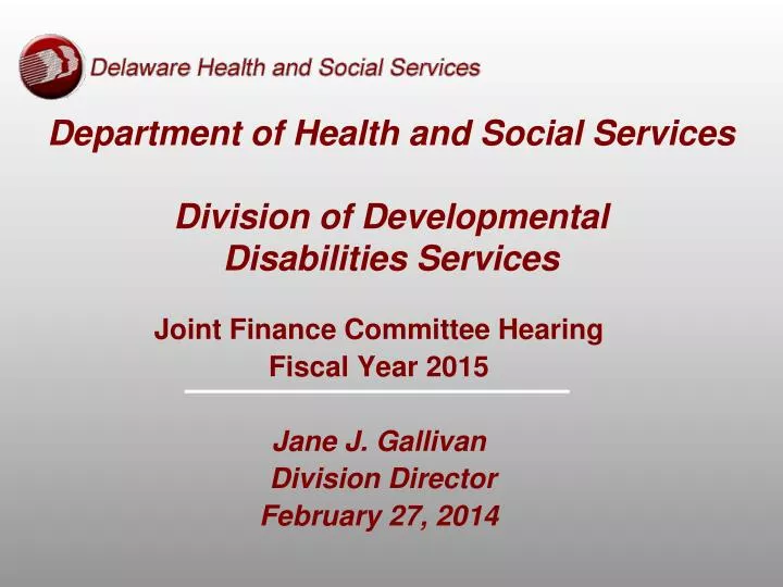 department of health and social services division of developmental disabilities services