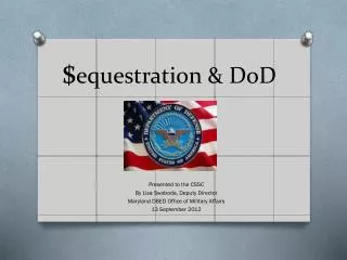 $ equestration &amp; DoD