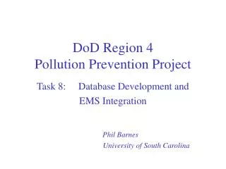 DoD Region 4 Pollution Prevention Project