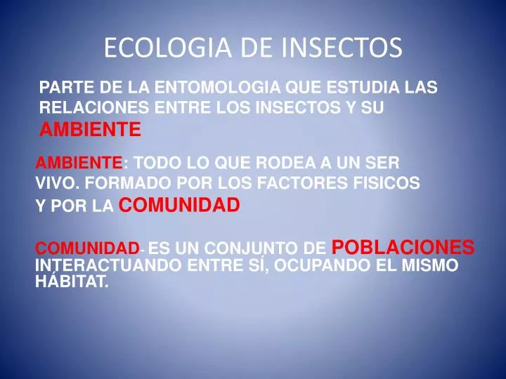 ecologia de insectos