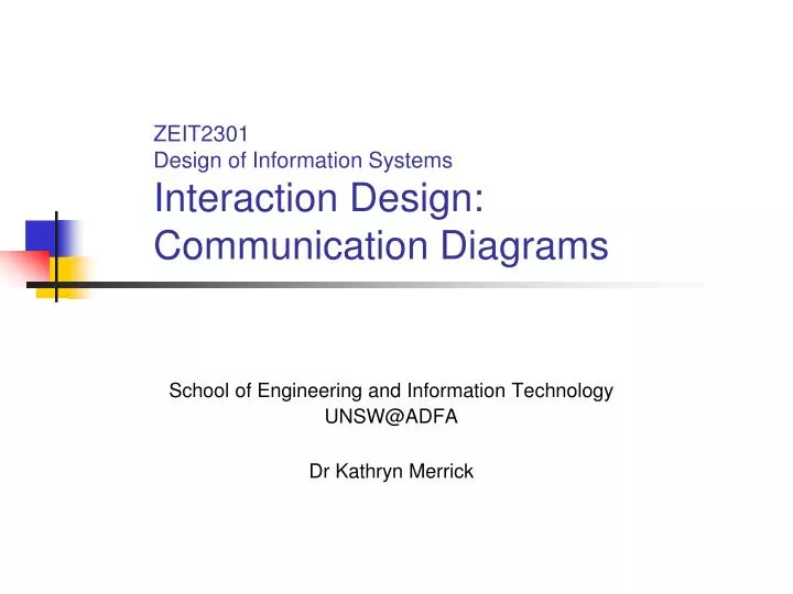 zeit2301 design of information systems interaction design communication diagrams