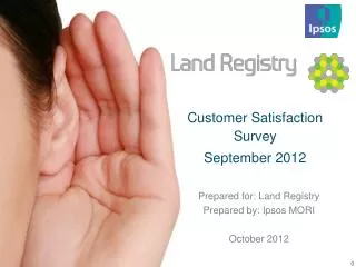 Customer Satisfaction Survey September 2012