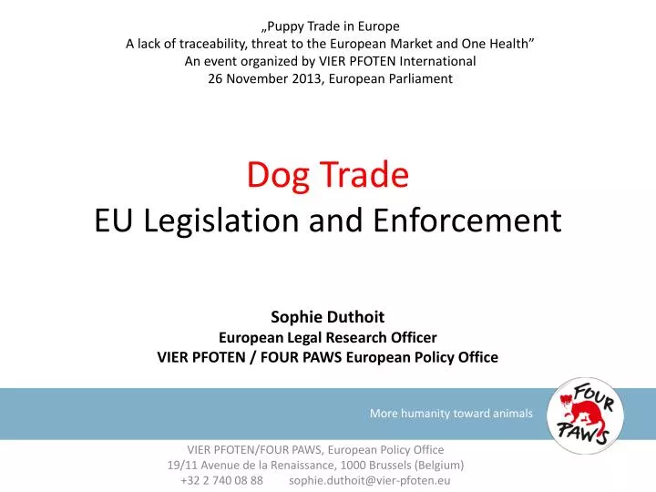 dog trade eu legislation and enforcement