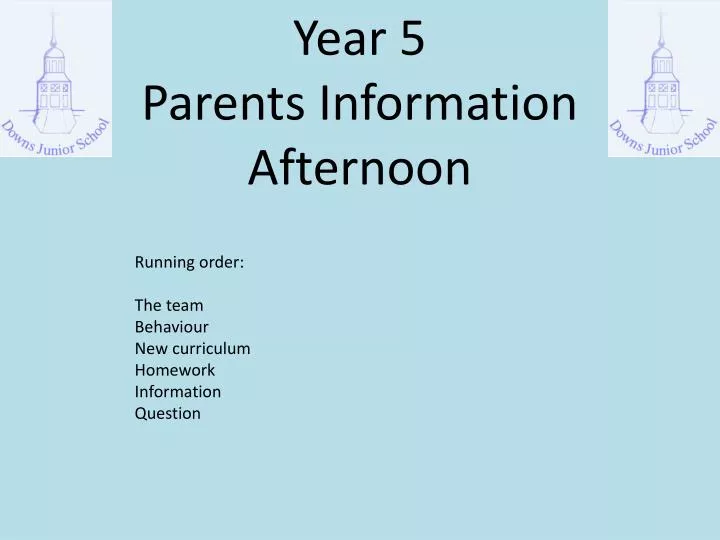 year 5 parents information afternoon