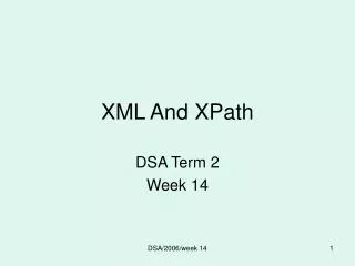 XML And XPath