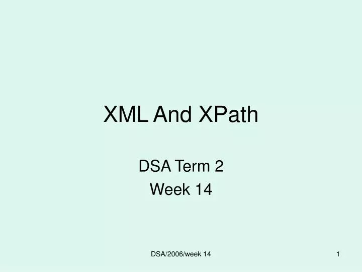 xml and xpath