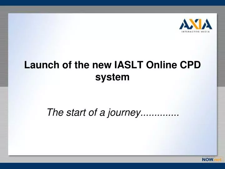 launch of the new iaslt online cpd system