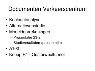 documenten verkeerscentrum