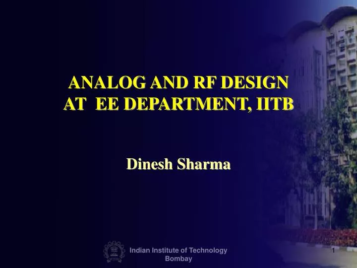 analog and rf design at ee department iitb