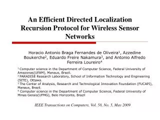 an efficient directed localization recursion protocol for wireless sensor networks