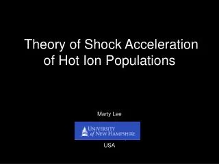 Theory of Shock Acceleration of Hot Ion Populations