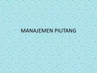 manajemen piutang