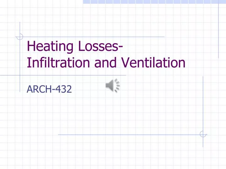 heating losses infiltration and ventilation