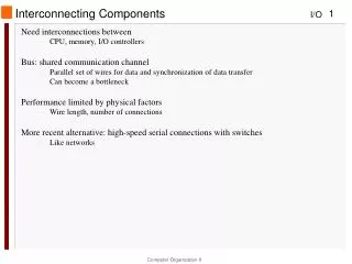 Interconnecting Components