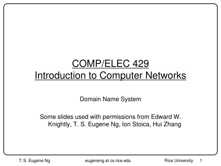 comp elec 429 introduction to computer networks