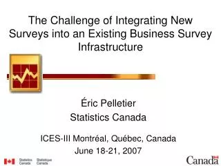 The Challenge of Integrating New Surveys into an Existing Business Survey Infrastructure