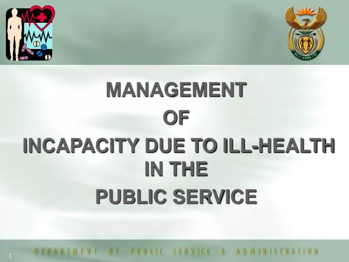 management of incapacity due to ill health in the public service