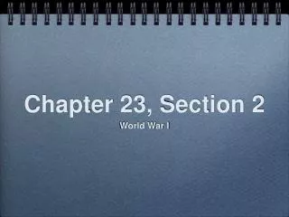Chapter 23, Section 2