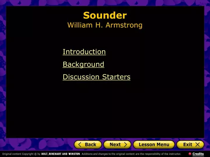 sounder william h armstrong