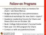 Follow-on Programs - slide 1