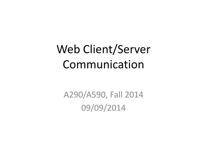 web client server communication