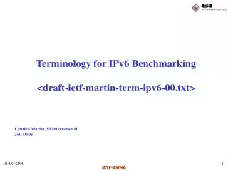 Terminology for IPv6 Benchmarking &lt;draft-ietf-martin-term-ipv6-00.txt&gt;