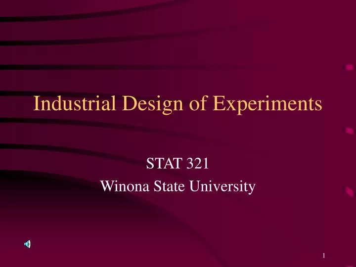 industrial design of experiments