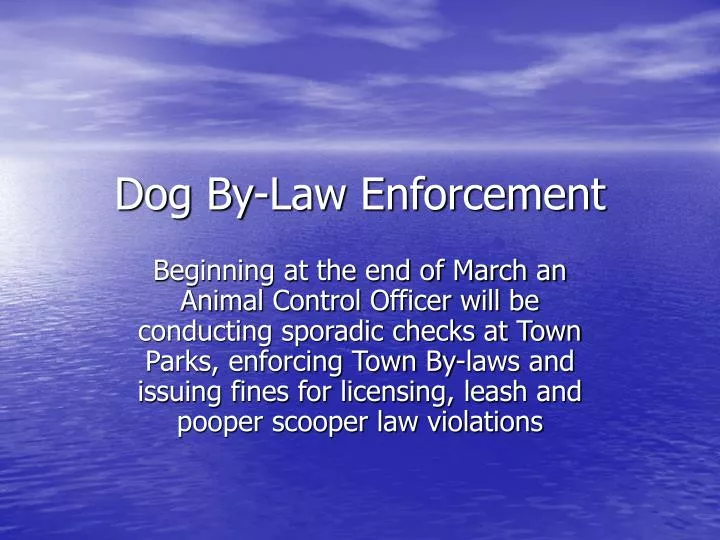 dog by law enforcement