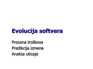 evolucija softvera