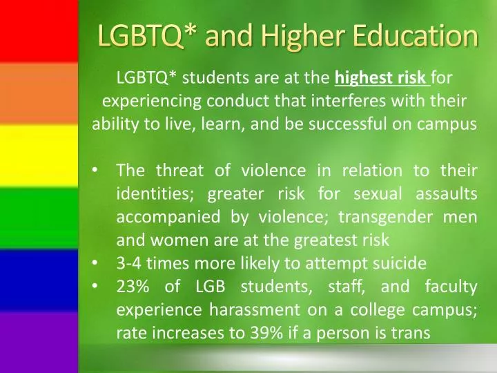 lgbtq and higher education