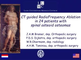 CT guided RadioFrequency Ablation in 24 patients with spinal osteoid osteomas