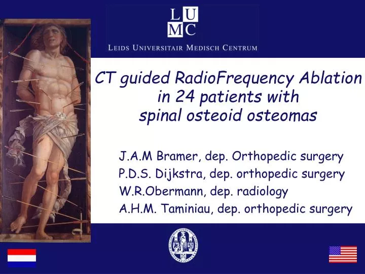 ct guided radiofrequency ablation in 24 patients with spinal osteoid osteomas