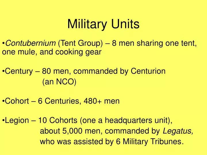 military units