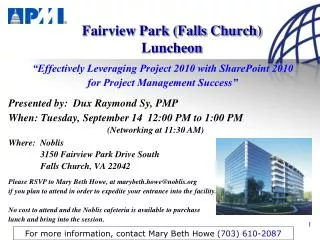 Fairview Park (Falls Church) Luncheon