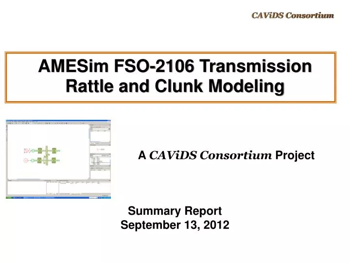 amesim fso 2106 transmission rattle and clunk modeling