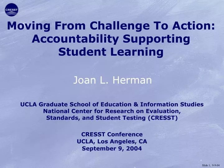 moving from challenge to action accountability supporting student learning