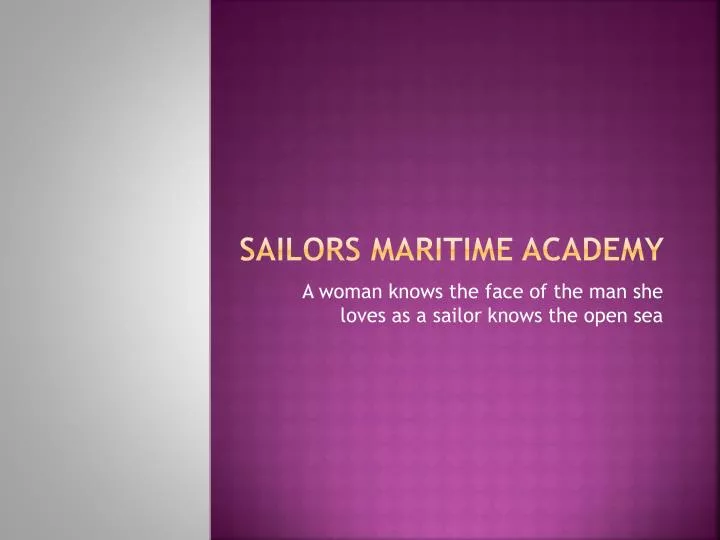 sailors maritime academy