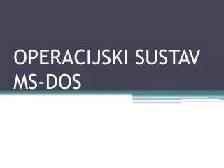 operacijski sustav ms dos