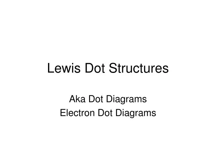 lewis dot structures