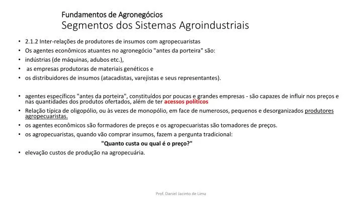 fundamentos de agroneg cios segmentos dos sistemas agroindustriais