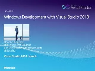 Windows Development with Visual Studio 2010