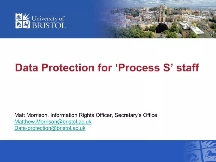 data protection for process s staff