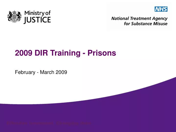 2009 dir training prisons