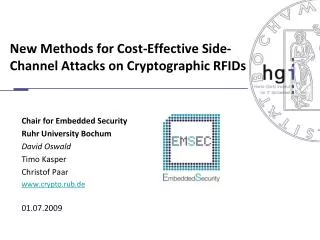 New Methods for Cost-Effective Side-Channel Attacks on Cryptographic RFIDs