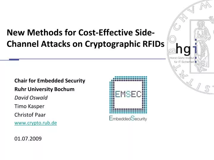 new methods for cost effective side channel attacks on cryptographic rfids